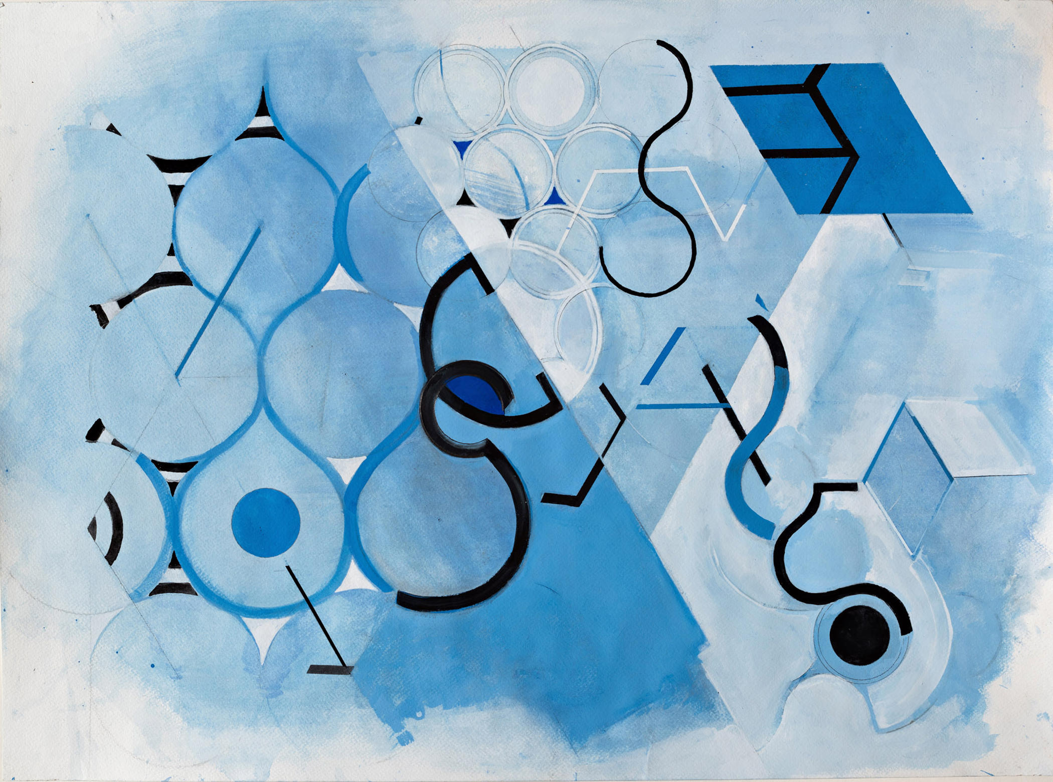Blue Mother 3          22X30in
mixed water media graphite Fabriano