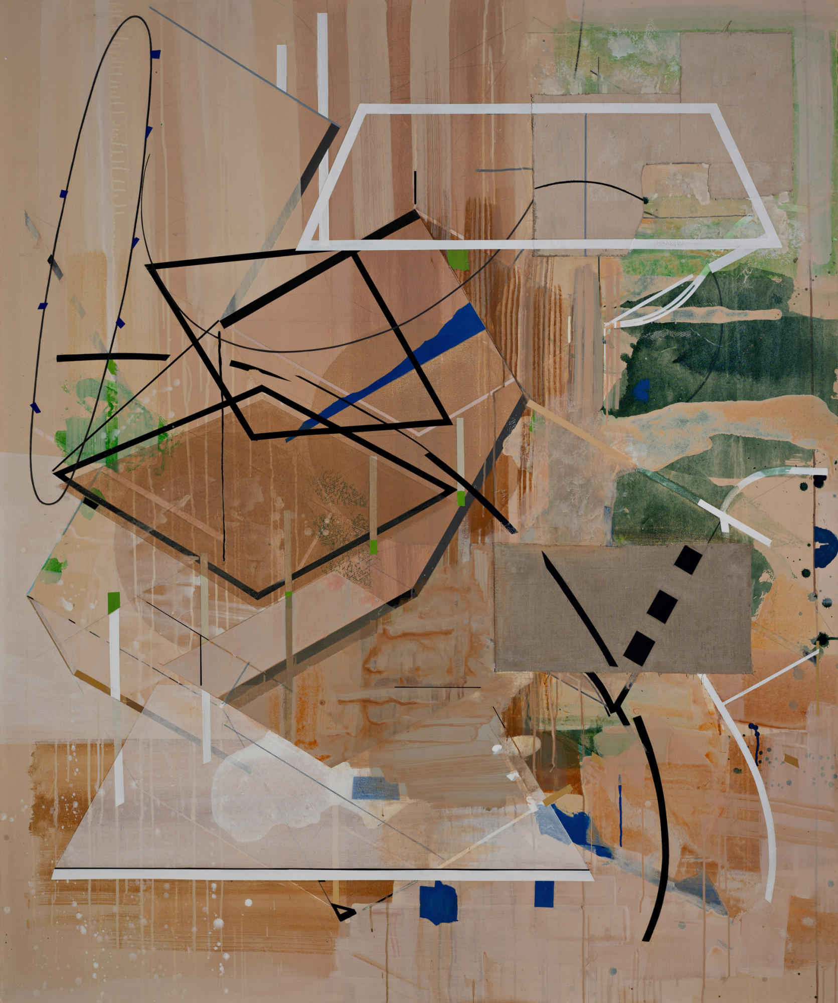 House by the River _Isometric Housekeeping #3 72x60in